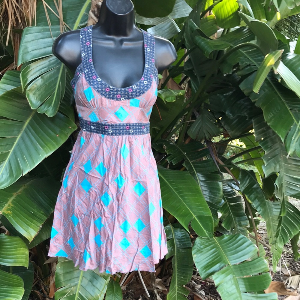 Free people cut out patchwork dress